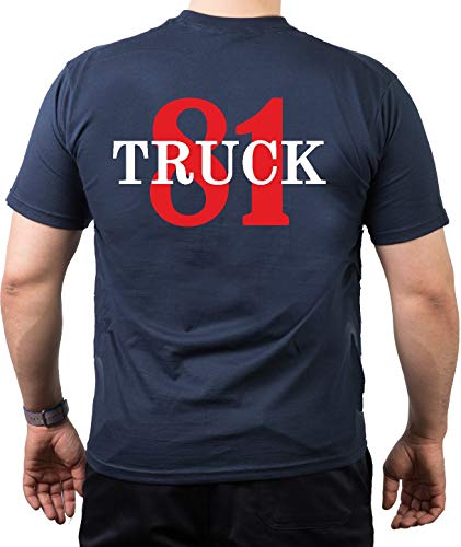 Chicago FIRE Dept. Truck 81, T-Shirt Navy (L) von FEUER1