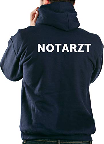 FEUER1 Hoodie Navy, Notarzt in Weiss L von FEUER1