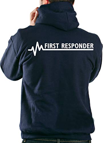 FEUER1 Kapuzensweatjacke Navy, First Responder M von FEUER1