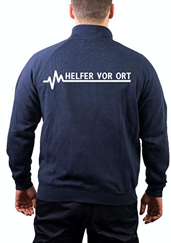 FEUER1 Sweatjacke Navy, Helfer vor Ort M von FEUER1