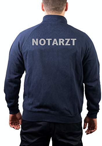FEUER1 Sweatjacke Navy, Notarzt in Silber XXL von FEUER1