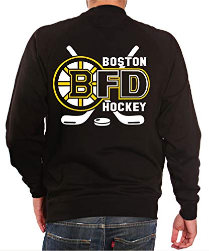 FEUER1 Sweatshirt Black, Boston F.D. Hockey L von FEUER1