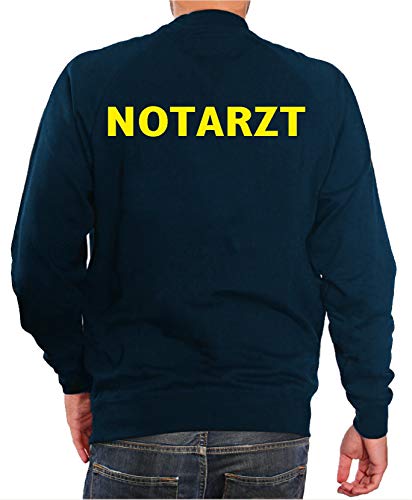 FEUER1 Sweatshirt Navy, Notarzt in Neongelb XXL von FEUER1