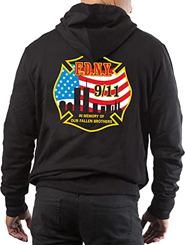 Hoodie Black, 9/11 - In Memory of Our Fallen Brothers 4farbig L von FEUER1