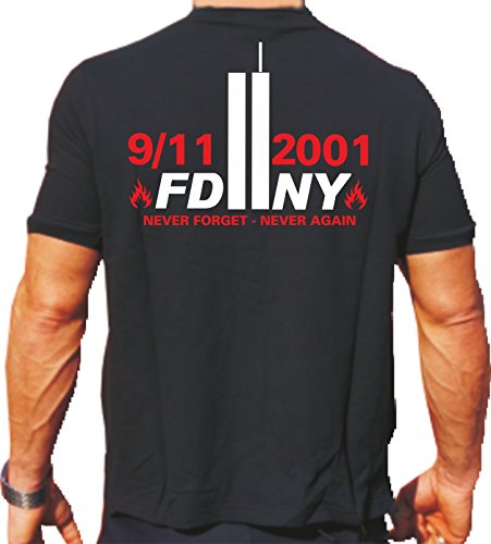 T-Shirt Black, 9/11"Never Forget - Never Again (XXL) von FEUER1