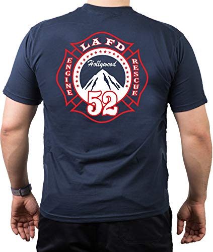 T-Shirt Navy, Los Angeles Fire Dept. Hollywood - Station 52 3XL von FEUER1