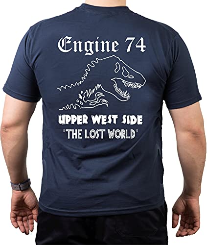 T-Shirt Navy, New York City Fire Dept. The Lost World - Upper West Side Manhattan E-74 L von FEUER1