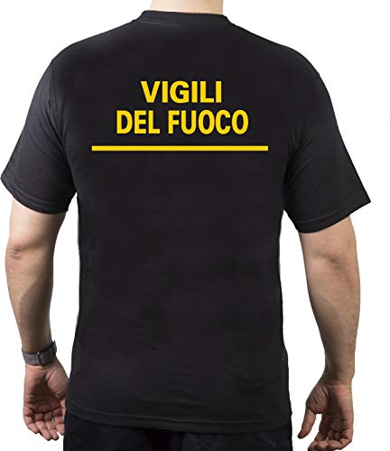 T-Shirt Nero, Vigili del Fuoco, Teste gialli L T-Shirt Nero, Vigili del Fuoco, Teste gialli L von FEUER1