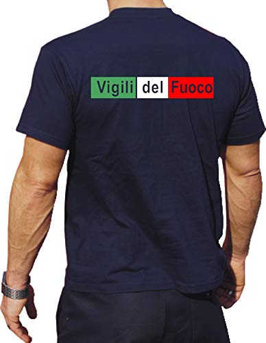 T-Shirt blu Scuro, Vigili del Fuoco, nei Colori nazionali L von FEUER1