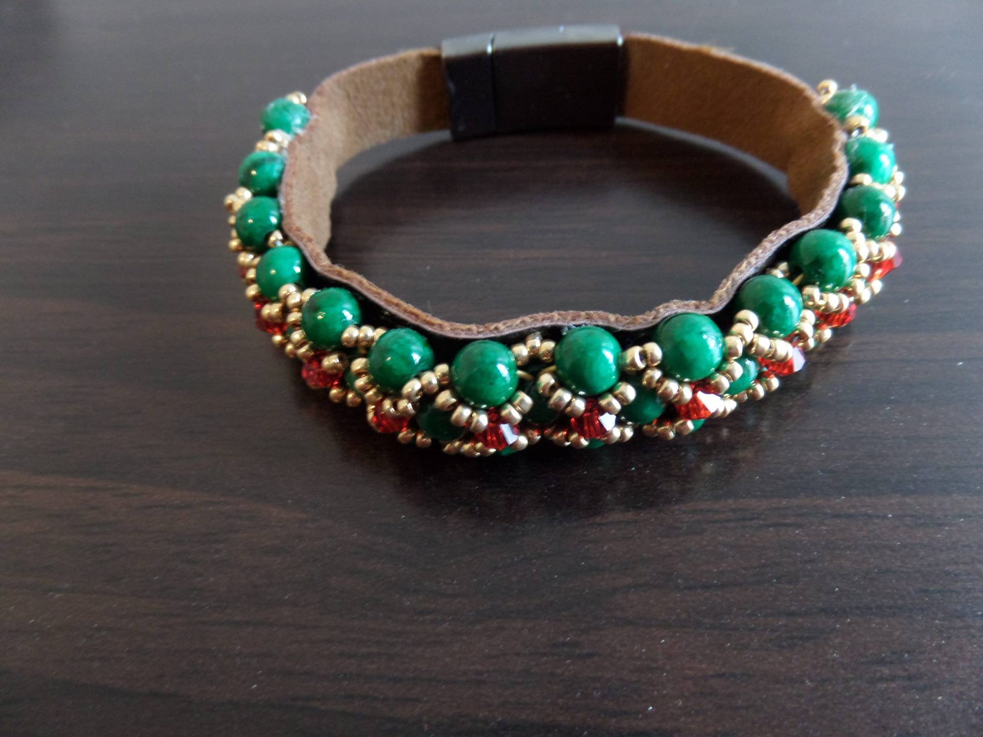 Leder Perlen Armband Leder Perlen Armband von FEVERGRASSBEADS
