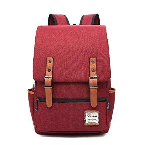 FEWOFJ Laptop Rucksäcke, Multifunktionsrucksack 15.6 Zoll Daypacks Notebookrucksack Business Computer Rucksack Laptop Notebook für Kinder Damen Herren (Rot) von FEWOFJ