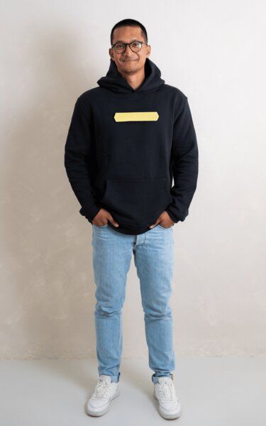 Herren Hoodie 100% Bio-Baumwolle cozy Relaxed fit inkl. einem tauschbaren Label I FÈY von FÈY