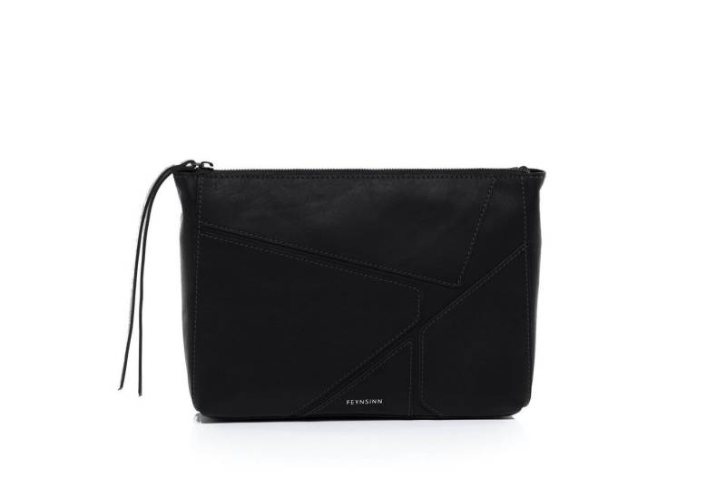FEYNSINN Umhängetasche echt Leder Umhängetasche groß schwarz JEMMA PUZZLE, Clutch Echtleder für Damen, Schultertasche, Crossbody Bag schwarz von FEYNSINN