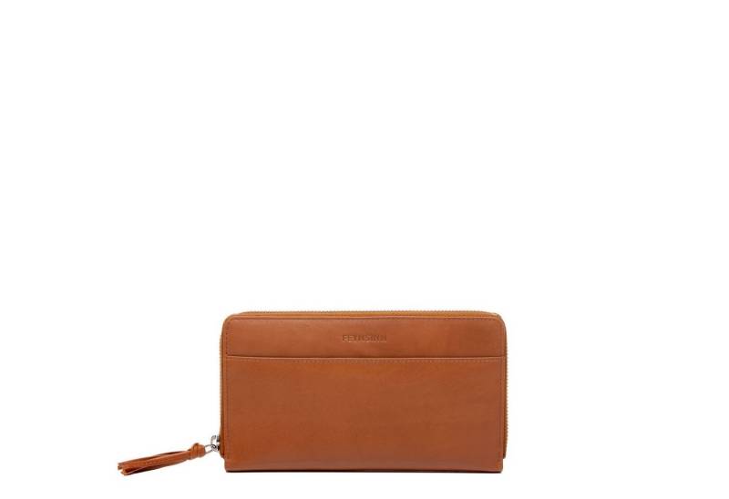 FEYNSINN Geldbörse RONJA tan, Geldbörse Echtleder Damen, Geldbeutel Münzbörse hellbraun von FEYNSINN