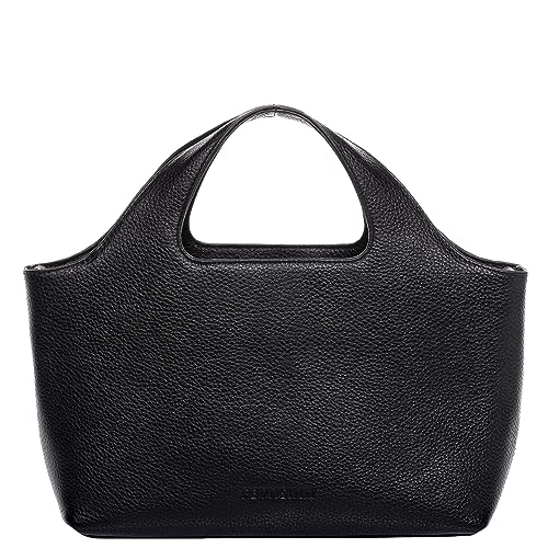 FEYNSINN Handtasche NEA aus Nappa-Leder I Ledertasche klein für Damen extra Laptop-Hülle I Henkeltasche schwarz handgefertigt von FEYNSINN