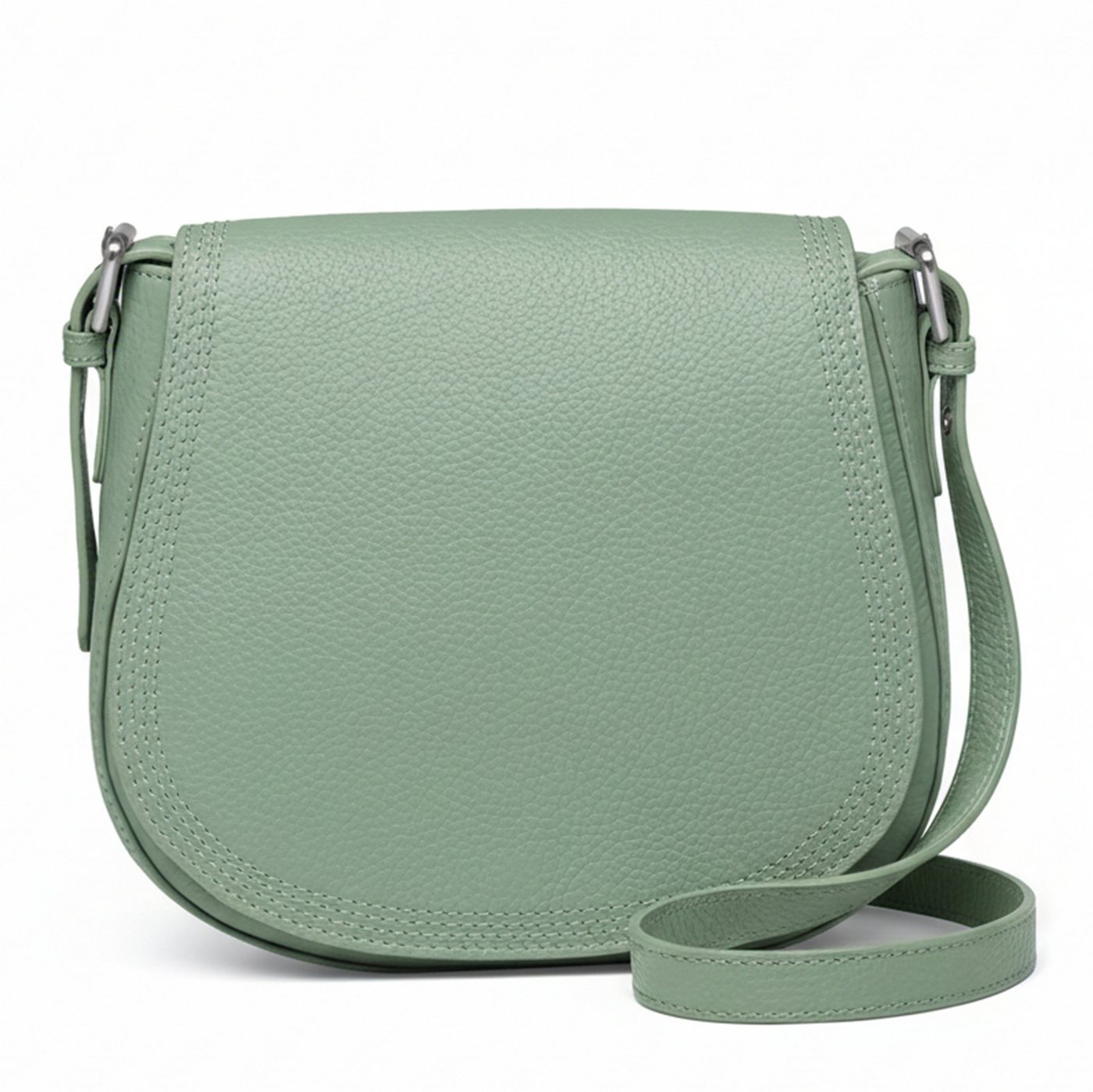 FEYNSINN Rucksack echt Leder Crossbody Damen Schultertasche & Umhängetasche verstellbar, 2in1 Crossbody, Schultertasche mit Reißverschluss Leder Damen grün von FEYNSINN