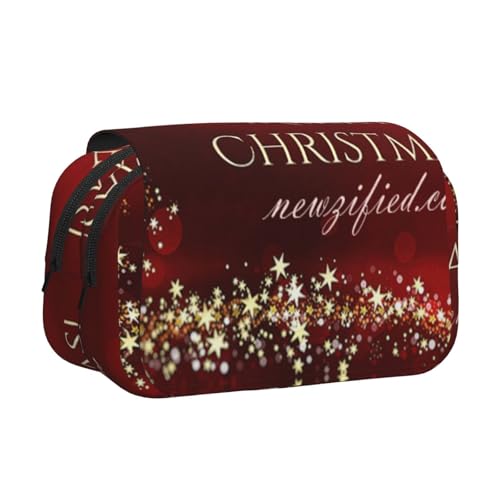 FEYUNYAN Doppelschichtiges Federmäppchen, großes Fassungsvermögen, strapazierfähiges Oxford-Gewebe, Schreibwaren-Organizer für Schulbedarf, Reisen, Prüfungen, Merry Christmas Aufbewahrungstasche für FEYUNYAN Doppelschichtiges Federmäppchen, großes Fassungsvermögen, strapazierfähiges Oxford-Gewebe, Schreibwaren-Organizer für Schulbedarf, Reisen, Prüfungen, Merry Christmas Aufbewahrungstasche für von FEYUNYAN