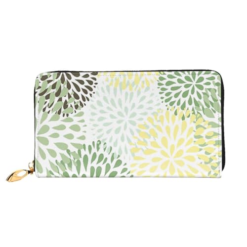 FEYUNYAN Einzigartige Geldbörse für Damen, Blütenblätter, Leder, mit Münzfach mit Reißverschluss und Kartenfächern, RFID-blockierend, schmal, faltbare Geldbörse für den täglichen Gebrauch von FEYUNYAN