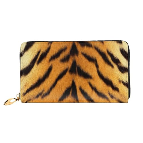 FEYUNYAN Einzigartige Geldbörse für Damen, Leoparden-Stil, Ledergeldbörse, Organizer mit Münzfach mit Reißverschluss und Kartenfächern, RFID-blockierend, schmal, faltbare Geldbörse für den täglichen von FEYUNYAN