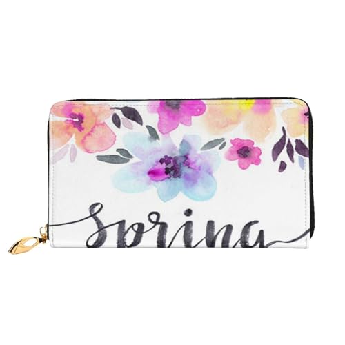 FEYUNYAN Einzigartige Geldbörse für Damen, Spring is in The Air, Leder-Geldbörsen-Organizer mit Münzfach mit Reißverschluss und Kartenfächern, RFID-blockierend, schlank, faltbare Geldbörse für den von FEYUNYAN