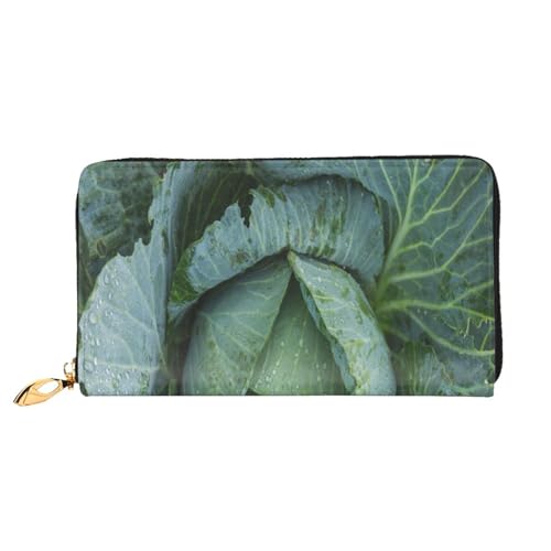 FEYUNYAN Einzigartige Geldbörse für Damen, helles Kohlleder, Geldbörsen-Organizer mit Münzfach mit Reißverschluss und Kartenfächern, RFID-blockierend, schmal, faltbare Geldbörse für den täglichen von FEYUNYAN