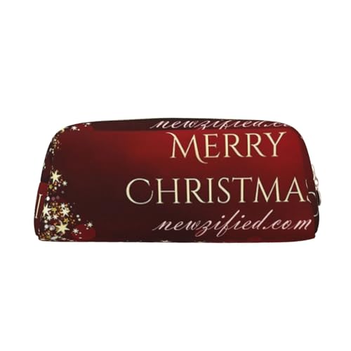 FEYUNYAN Federmäppchen aus Leder, Premium-PVC-Kosmetiktasche, 8 x 5,5 x 20,5 cm, Motiv: Merry Christmas, wasserdichte Make-up-Reisetasche mit kratzfester Polsterung für Schule, Büro, Reisen FEYUNYAN Federmäppchen aus Leder, Premium-PVC-Kosmetiktasche, 8 x 5,5 x 20,5 cm, Motiv: Merry Christmas, wasserdichte Make-up-Reisetasche mit kratzfester Polsterung für Schule, Büro, Reisen von FEYUNYAN