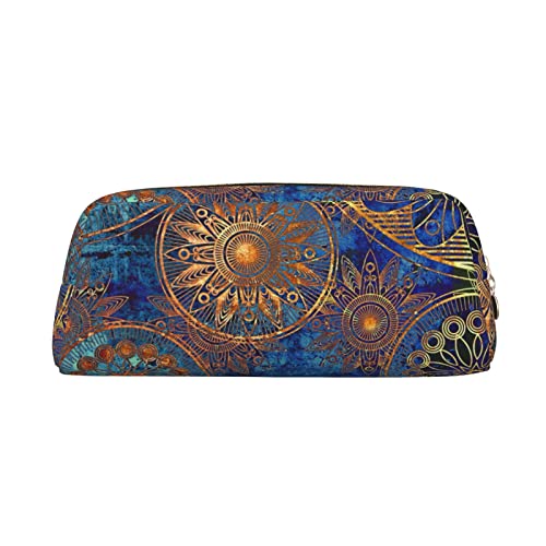 FEYUNYAN Federmäppchen aus Leder, Premium-PVC-Kosmetiktasche, 8 x 5,5 x 20,5 cm, Sternenhimmel-Motiv, wasserdichte Make-up-Reisetasche mit kratzfester Polsterung für Schule, Büro, Reisen von FEYUNYAN