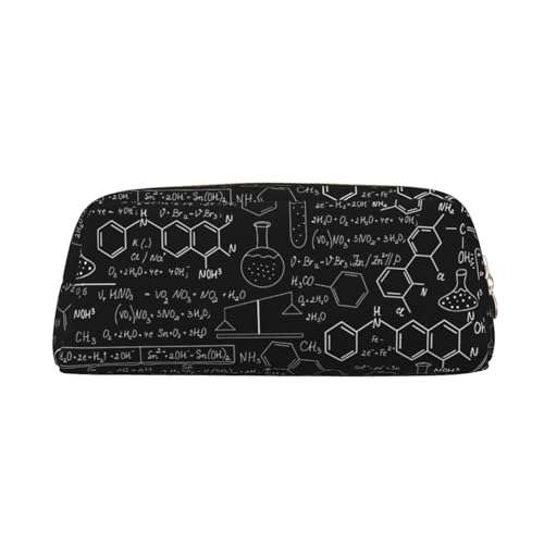 FEYUNYAN Federmäppchen aus Leder, Premium-PVC-Kosmetiktasche, 8 x 5,5 x 20,5 cm, abstrakte Wissenschaft, Chemie, Federmäppchen, wasserdicht, Make-up, Reisetasche, mit kratzfester Polsterung, für von FEYUNYAN