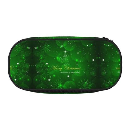 FEYUNYAN Federmäppchen mit großem Fassungsvermögen, ästhetisch, auslaufsicher, Segeltuch, mit Reißverschluss, Frohe Weihnachten, Federmäppchen für Damen und Herren, leicht, tragbar, Schreibwaren von FEYUNYAN