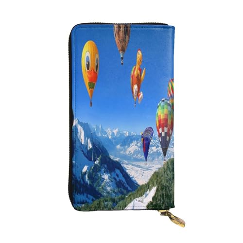 FEYUNYAN Hochwertige Leder-Clutch-Geldbörse für Damen, große Kapazität, Ausweis-Organizer mit Reißverschlusstasche, Heißluftballon-Damen-Geldbörse, lange Geldbörse für Damen (Reisen, Büro, Alltag FEYUNYAN Hochwertige Leder-Clutch-Geldbörse für Damen, große Kapazität, Ausweis-Organizer mit Reißverschlusstasche, Heißluftballon-Damen-Geldbörse, lange Geldbörse für Damen (Reisen, Büro, Alltag von FEYUNYAN