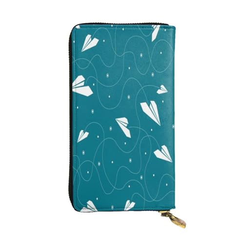 FEYUNYAN Hochwertige Leder-Clutch-Geldbörse für Damen, große Kapazität, Ausweis-Organizer mit Reißverschlusstasche, Papierflugzeug, Damen-Geldbörse, lange Geldbörse für Damen (Reisen, Büro, Alltag FEYUNYAN Hochwertige Leder-Clutch-Geldbörse für Damen, große Kapazität, Ausweis-Organizer mit Reißverschlusstasche, Papierflugzeug, Damen-Geldbörse, lange Geldbörse für Damen (Reisen, Büro, Alltag von FEYUNYAN