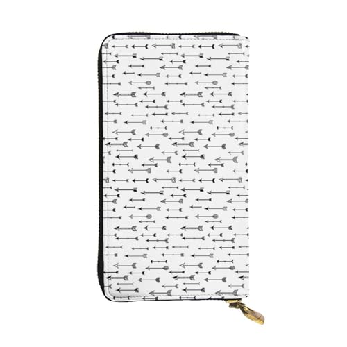 FEYUNYAN Hochwertige Leder-Clutch-Geldbörse für Damen, große Kapazität, Ausweis-Organizer mit Reißverschlusstasche, Pfeil-Damengeldbörse, lange Geldbörse für Damen (Reisen, Büro, Alltag), Pfeil von FEYUNYAN
