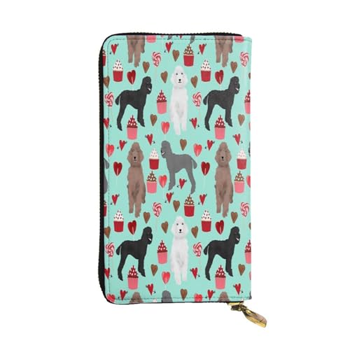 FEYUNYAN Hochwertige Leder-Clutch-Geldbörse für Damen, große Kapazität, Ausweis-Organizer mit Reißverschlusstasche, Pudel, Hunde, Damen, lange Geldbörse, Clutch für Damen (Reisen, Büro, Alltag FEYUNYAN Hochwertige Leder-Clutch-Geldbörse für Damen, große Kapazität, Ausweis-Organizer mit Reißverschlusstasche, Pudel, Hunde, Damen, lange Geldbörse, Clutch für Damen (Reisen, Büro, Alltag von FEYUNYAN