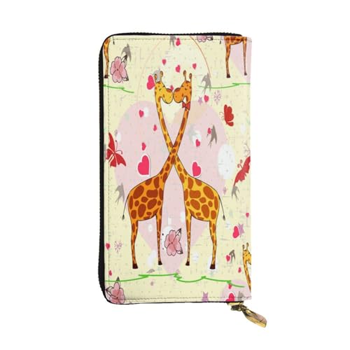 FEYUNYAN Lange Clutch-Geldbörse aus Leder für Damen, große Kapazität, Ausweis-Organizer mit Reißverschlusstasche, Giraffen-Blume, Schmetterling, Damen-Geldbörse, lange Geldbörse für Damen (Reisen FEYUNYAN Lange Clutch-Geldbörse aus Leder für Damen, große Kapazität, Ausweis-Organizer mit Reißverschlusstasche, Giraffen-Blume, Schmetterling, Damen-Geldbörse, lange Geldbörse für Damen (Reisen von FEYUNYAN