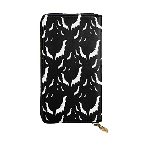 FEYUNYAN Lange Clutch-Geldbörse aus Leder für Damen, große Kapazität, Ausweis-Organizer mit Reißverschlusstasche, Halloween-Fliegende Fledermäuse, Damen-Geldbörse, lange Geldbörse für Damen (Reisen FEYUNYAN Lange Clutch-Geldbörse aus Leder für Damen, große Kapazität, Ausweis-Organizer mit Reißverschlusstasche, Halloween-Fliegende Fledermäuse, Damen-Geldbörse, lange Geldbörse für Damen (Reisen von FEYUNYAN