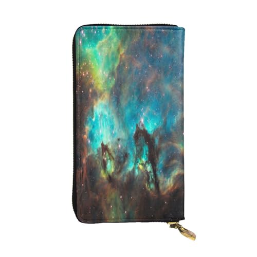 FEYUNYAN Lange Clutch-Geldbörse aus Leder für Damen, große Kapazität, Ausweis-Organizer mit Reißverschlusstasche, Universum, Galaxie, Weltraum, Damen-Geldbörse, lange Geldbörse für Damen (Reisen, Büro FEYUNYAN Lange Clutch-Geldbörse aus Leder für Damen, große Kapazität, Ausweis-Organizer mit Reißverschlusstasche, Universum, Galaxie, Weltraum, Damen-Geldbörse, lange Geldbörse für Damen (Reisen, Büro von FEYUNYAN