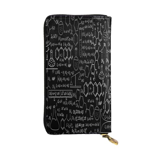 FEYUNYAN Lange Clutch-Geldbörse aus Leder für Damen, große Kapazität, Ausweis-Organizer mit Reißverschlusstasche, abstrakte Wissenschaft, Chemie, Damen-Geldbörse, lange Geldbörse für Damen (Reisen FEYUNYAN Lange Clutch-Geldbörse aus Leder für Damen, große Kapazität, Ausweis-Organizer mit Reißverschlusstasche, abstrakte Wissenschaft, Chemie, Damen-Geldbörse, lange Geldbörse für Damen (Reisen von FEYUNYAN