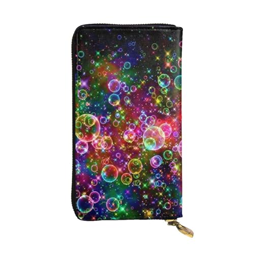 FEYUNYAN Lange Clutch-Geldbörse aus Leder für Damen, große Kapazität, Ausweis-Organizer mit Reißverschlusstasche, bunte Regenbogen-Sterne, Damen-Geldbörse, lange Geldbörse für Damen (Reisen, Büro FEYUNYAN Lange Clutch-Geldbörse aus Leder für Damen, große Kapazität, Ausweis-Organizer mit Reißverschlusstasche, bunte Regenbogen-Sterne, Damen-Geldbörse, lange Geldbörse für Damen (Reisen, Büro von FEYUNYAN