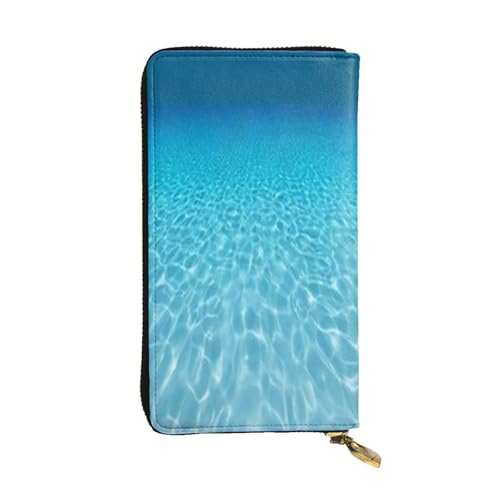 FEYUNYAN Lange Clutch-Geldbörse aus Leder für Damen, große Kapazität, Ausweis-Organizer mit Reißverschlusstasche, ruhige Unterwasserlandschaft, Damen-Geldbörse, lange Geldbörse für Damen (Reisen FEYUNYAN Lange Clutch-Geldbörse aus Leder für Damen, große Kapazität, Ausweis-Organizer mit Reißverschlusstasche, ruhige Unterwasserlandschaft, Damen-Geldbörse, lange Geldbörse für Damen (Reisen von FEYUNYAN