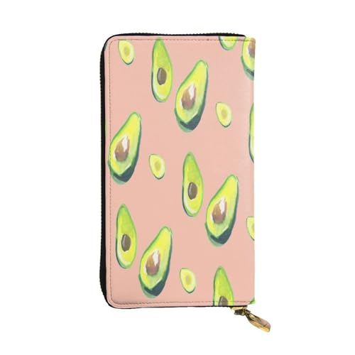 FEYUNYAN Lange Clutch-Geldbörse aus Leder für Damen, große Kapazität, Ausweis-Organizer mit Reißverschlusstasche, viele Avocado-Bilder, Damen-Geldbörse, lange Geldbörse für Damen (Reisen, Büro, Alltag FEYUNYAN Lange Clutch-Geldbörse aus Leder für Damen, große Kapazität, Ausweis-Organizer mit Reißverschlusstasche, viele Avocado-Bilder, Damen-Geldbörse, lange Geldbörse für Damen (Reisen, Büro, Alltag von FEYUNYAN