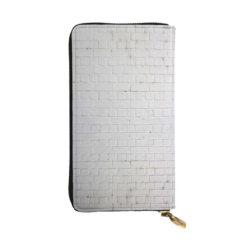 FEYUNYAN Lange Clutch-Geldbörse aus Leder für Damen, großes Fassungsvermögen, Ausweis-Organizer mit Reißverschlusstasche, altweiße Ziegelmauer-Geldbörse, lange Geldbörse für Damen (Reisen, Büro FEYUNYAN Lange Clutch-Geldbörse aus Leder für Damen, großes Fassungsvermögen, Ausweis-Organizer mit Reißverschlusstasche, altweiße Ziegelmauer-Geldbörse, lange Geldbörse für Damen (Reisen, Büro von FEYUNYAN