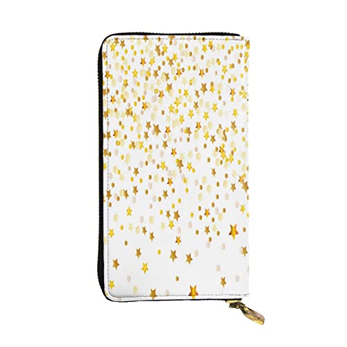 FEYUNYAN Lange Clutch-Geldbörse aus Leder für Damen, großes Fassungsvermögen, Ausweis-Organizer mit Reißverschlusstasche, verspätete Traumsterne, Punkte, Damen-Geldbörse, lange Geldbörse für Damen FEYUNYAN Lange Clutch-Geldbörse aus Leder für Damen, großes Fassungsvermögen, Ausweis-Organizer mit Reißverschlusstasche, verspätete Traumsterne, Punkte, Damen-Geldbörse, lange Geldbörse für Damen von FEYUNYAN