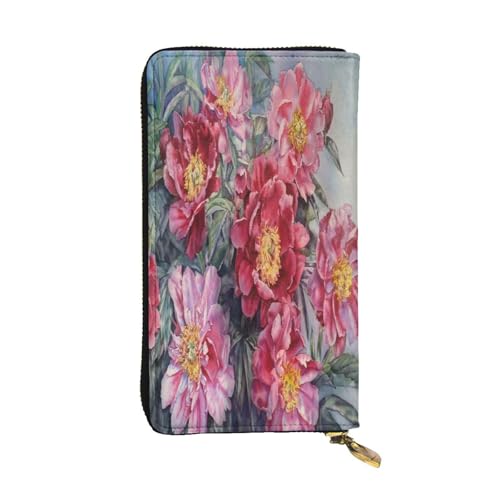 FEYUNYAN Lange Clutch-Geldbörse aus hochwertigem Leder für Damen, große Kapazität, Ausweis-Organizer mit Reißverschlusstasche, Frühlingsblumen-Damengeldbörse, lange Geldbörse für Damen (Reisen, Büro FEYUNYAN Lange Clutch-Geldbörse aus hochwertigem Leder für Damen, große Kapazität, Ausweis-Organizer mit Reißverschlusstasche, Frühlingsblumen-Damengeldbörse, lange Geldbörse für Damen (Reisen, Büro von FEYUNYAN