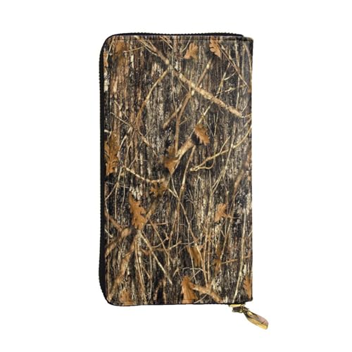 FEYUNYAN Lange Clutch-Geldbörse aus hochwertigem Leder für Damen, große Kapazität, Ausweis-Organizer mit Reißverschlusstasche, Herbst-Camoflauge, lange Geldbörse für Damen (Reisen, Büro, Alltag FEYUNYAN Lange Clutch-Geldbörse aus hochwertigem Leder für Damen, große Kapazität, Ausweis-Organizer mit Reißverschlusstasche, Herbst-Camoflauge, lange Geldbörse für Damen (Reisen, Büro, Alltag von FEYUNYAN