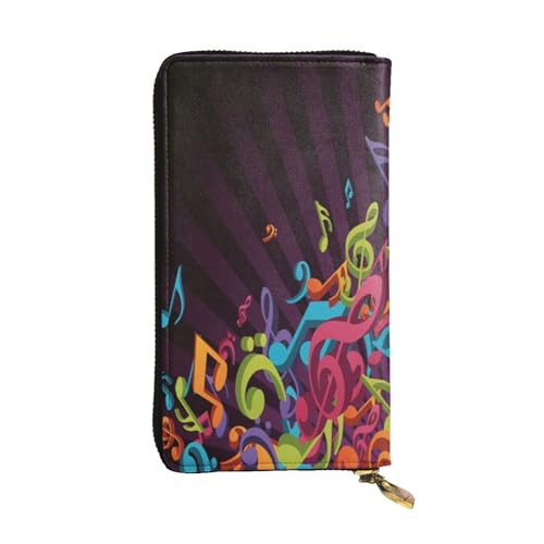 FEYUNYAN Lange Clutch-Geldbörse aus hochwertigem Leder für Damen, große Kapazität, Ausweis-Organizer mit Reißverschlusstasche, Musik-Damengeldbörse, lange Geldbörse für Damen (Reisen, Büro, Alltag FEYUNYAN Lange Clutch-Geldbörse aus hochwertigem Leder für Damen, große Kapazität, Ausweis-Organizer mit Reißverschlusstasche, Musik-Damengeldbörse, lange Geldbörse für Damen (Reisen, Büro, Alltag von FEYUNYAN