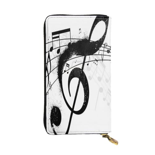 FEYUNYAN Lange Clutch-Geldbörse aus hochwertigem Leder für Damen, große Kapazität, Ausweis-Organizer mit Reißverschlusstasche, Musiknoten-Damen-Geldbörse, lange Geldbörse für Damen (Reisen, Büro FEYUNYAN Lange Clutch-Geldbörse aus hochwertigem Leder für Damen, große Kapazität, Ausweis-Organizer mit Reißverschlusstasche, Musiknoten-Damen-Geldbörse, lange Geldbörse für Damen (Reisen, Büro von FEYUNYAN