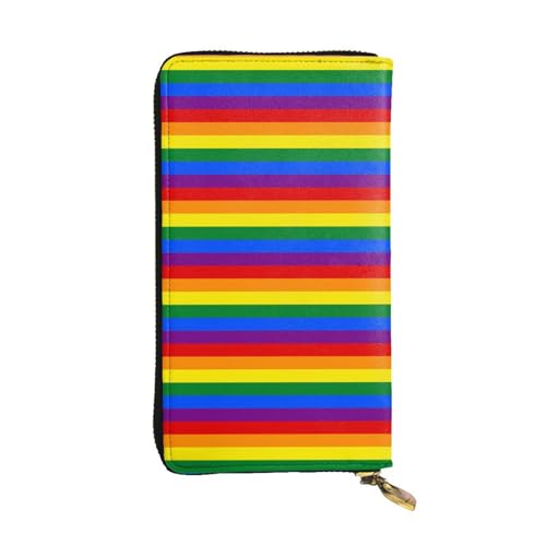 FEYUNYAN Lange Clutch-Geldbörse aus hochwertigem Leder für Damen, große Kapazität, Ausweis-Organizer mit Reißverschlusstasche, Regenbogen-Muster, lange Geldbörse, Clutch für Damen (Reisen, Büro FEYUNYAN Lange Clutch-Geldbörse aus hochwertigem Leder für Damen, große Kapazität, Ausweis-Organizer mit Reißverschlusstasche, Regenbogen-Muster, lange Geldbörse, Clutch für Damen (Reisen, Büro von FEYUNYAN