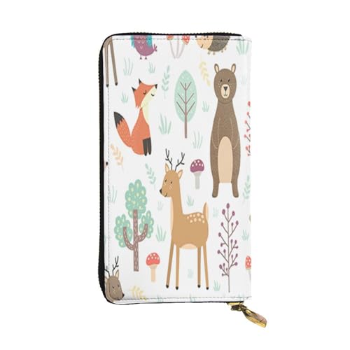 FEYUNYAN Lange Clutch-Geldbörse aus hochwertigem Leder für Damen, große Kapazität, Ausweis-Organizer mit Reißverschlusstasche, Tier-Frauen-Geldbörse, lange Geldbörse für Damen (Reisen, Büro, Alltag FEYUNYAN Lange Clutch-Geldbörse aus hochwertigem Leder für Damen, große Kapazität, Ausweis-Organizer mit Reißverschlusstasche, Tier-Frauen-Geldbörse, lange Geldbörse für Damen (Reisen, Büro, Alltag von FEYUNYAN