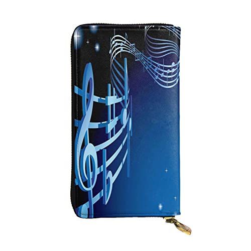 FEYUNYAN Lange Clutch-Geldbörse aus hochwertigem Leder für Damen, große Kapazität, Ausweis-Organizer mit Reißverschlusstasche, blaue Musik-Damengeldbörse, lange Geldbörse für Damen (Reisen, Büro FEYUNYAN Lange Clutch-Geldbörse aus hochwertigem Leder für Damen, große Kapazität, Ausweis-Organizer mit Reißverschlusstasche, blaue Musik-Damengeldbörse, lange Geldbörse für Damen (Reisen, Büro von FEYUNYAN