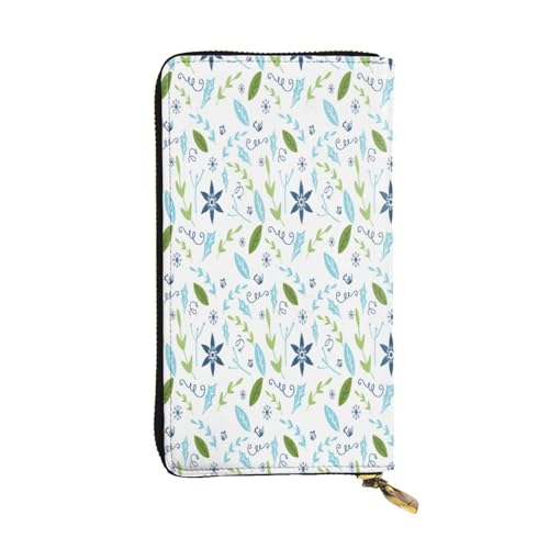 FEYUNYAN Lange Clutch-Geldbörse aus hochwertigem Leder für Damen, große Kapazität, Ausweis-Organizer mit Reißverschlusstasche, hübsche Blumen-Geldbörse, lange Geldbörse für Damen (Reisen, Büro, Alltag FEYUNYAN Lange Clutch-Geldbörse aus hochwertigem Leder für Damen, große Kapazität, Ausweis-Organizer mit Reißverschlusstasche, hübsche Blumen-Geldbörse, lange Geldbörse für Damen (Reisen, Büro, Alltag von FEYUNYAN